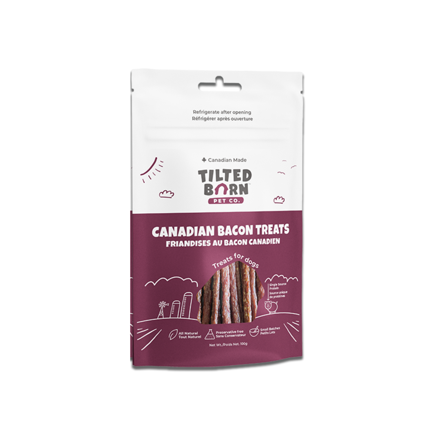Tilted Barn – Friandises moelleuses pour chien (bacon)