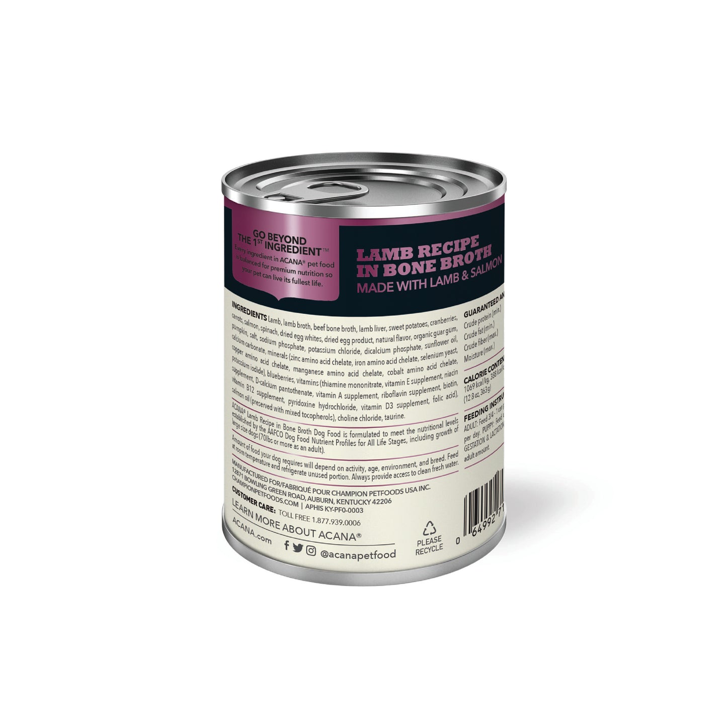 ACANA wet dog food lamb stew back