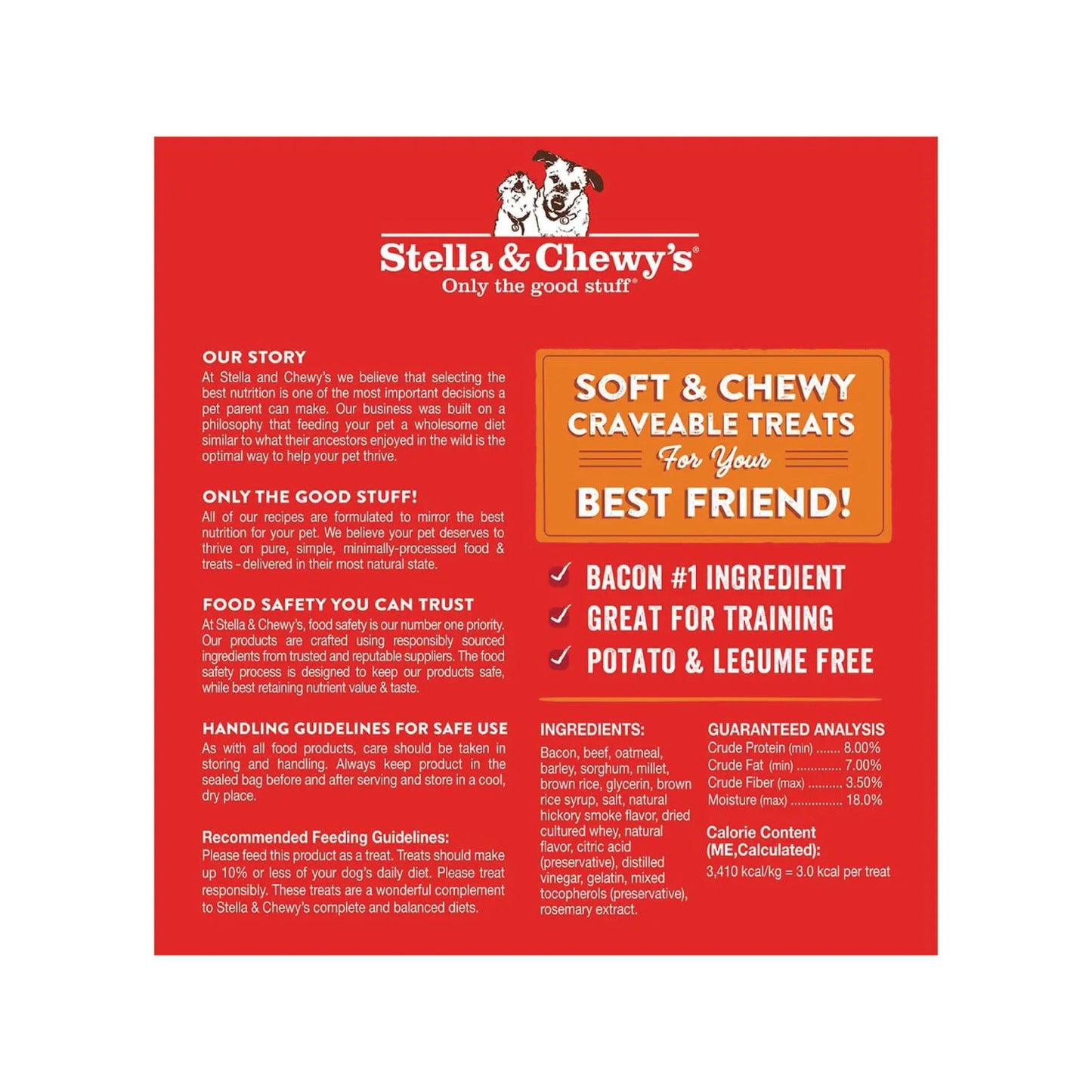 Stella & Chewy's - Gâteries pour chien Crav'n Bac'n Bites™ au bacon et au bœuf
