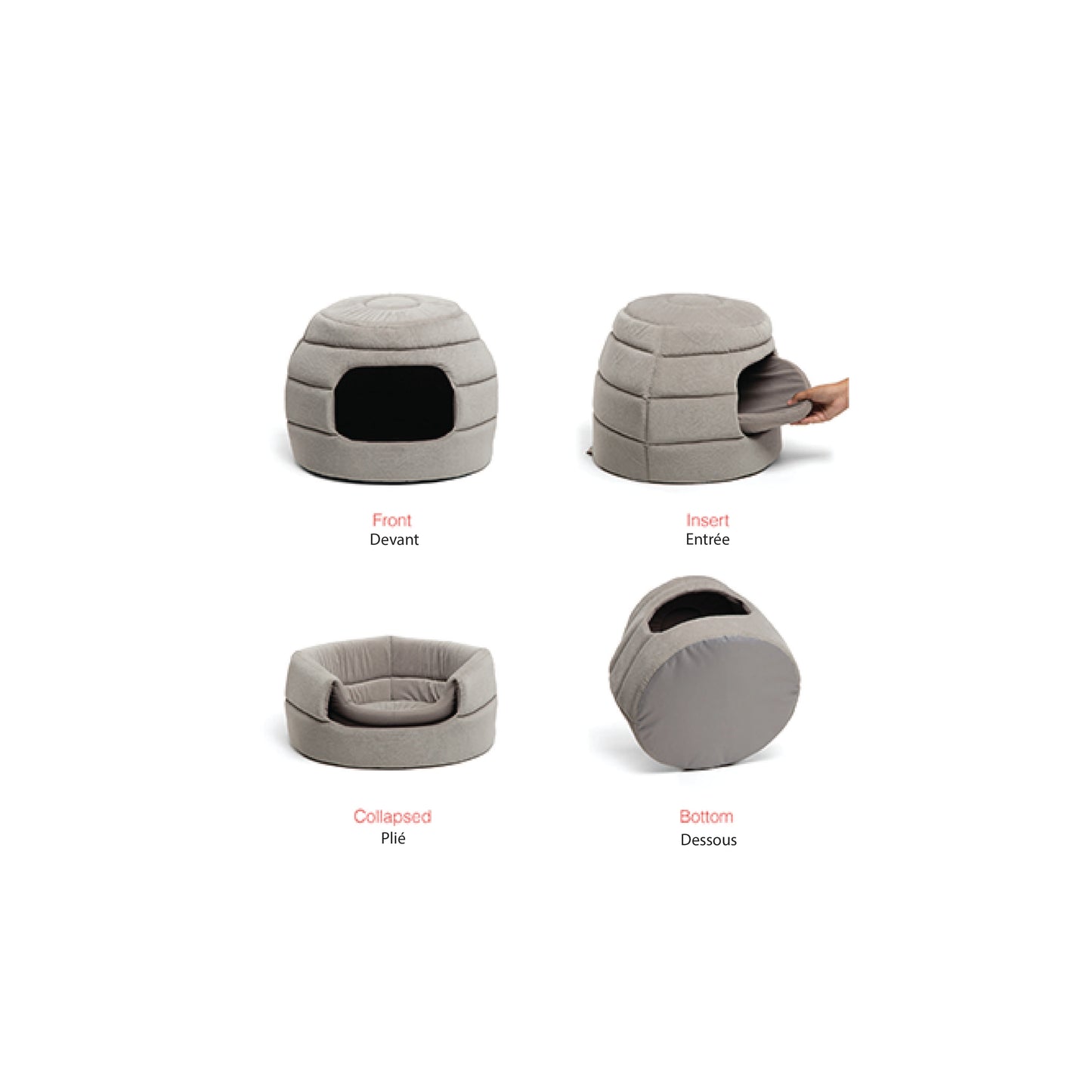 Best Friends by Sheri - 2-in-1 Honeycomb Pet Bed (Grey)
