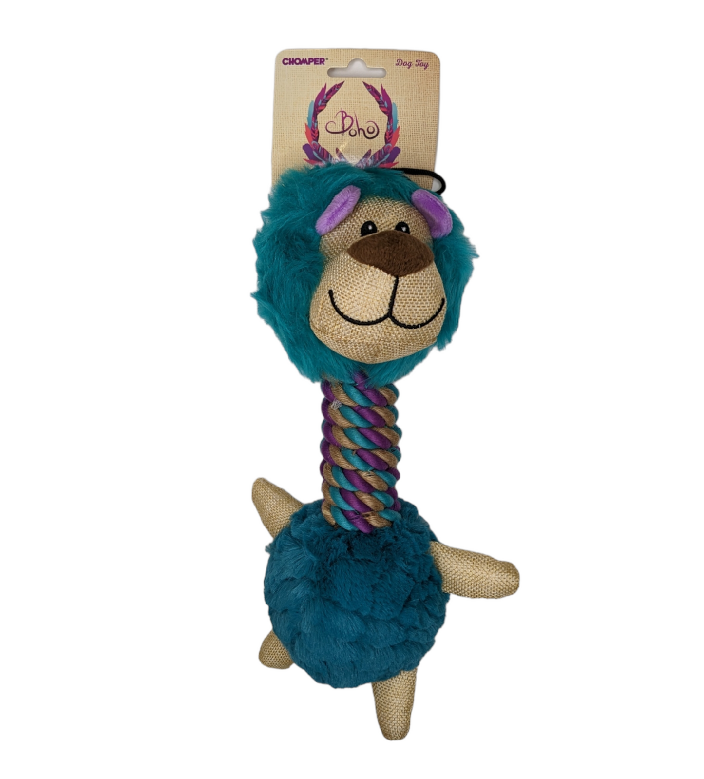 Boho - Lion bleu avec cou en corde