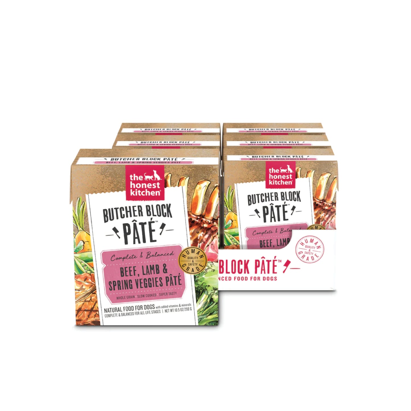 The Honest Kitchen - "Butcher Block Pâté" pour chien au boeuf, agneau & légumes printaniers