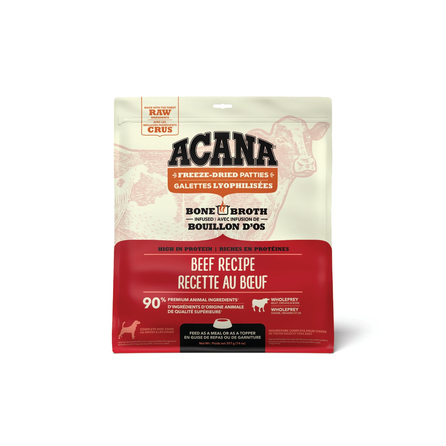 ACANA Freeze-dried patties beef recipe 397g