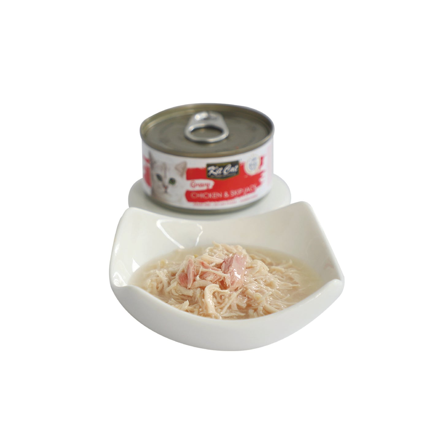 Kit Cat - Recette de poulet et de thon en sauce