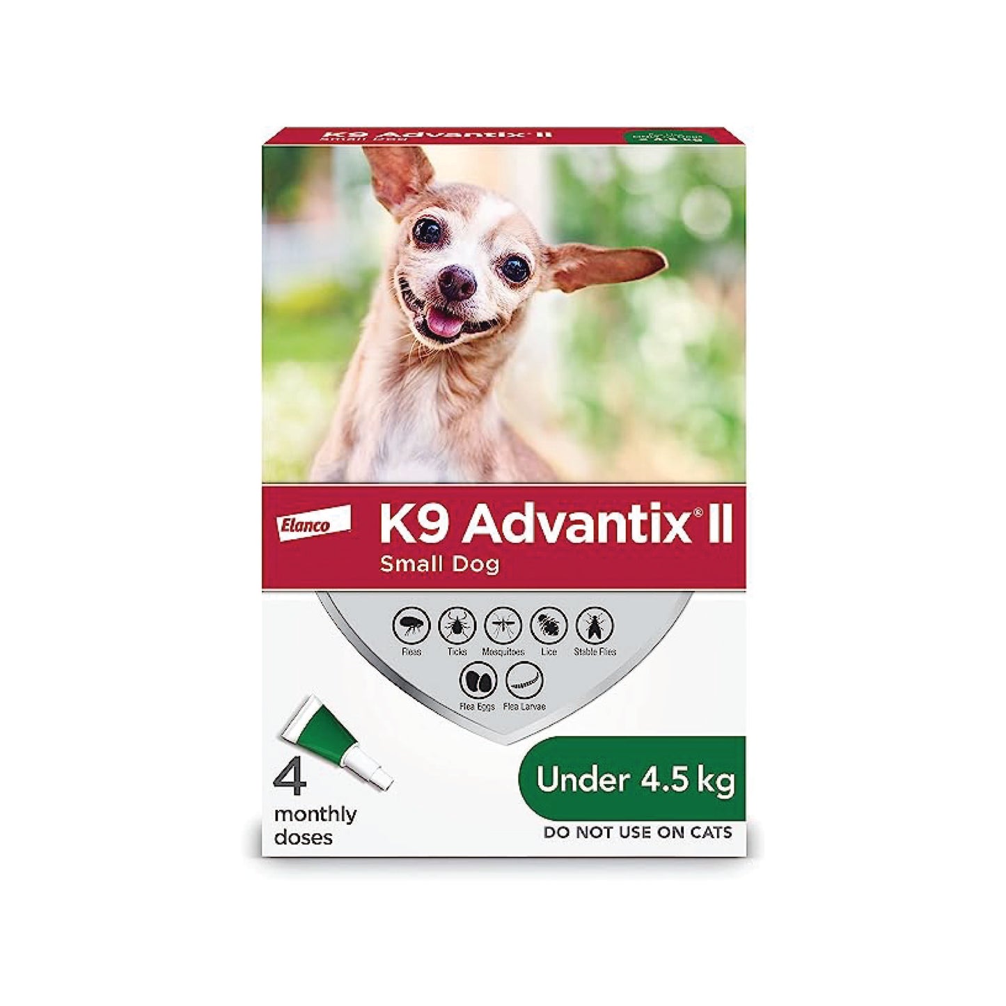 K9 Advantix II - Chiens (< 4.5 kg) paquet de 4 doses