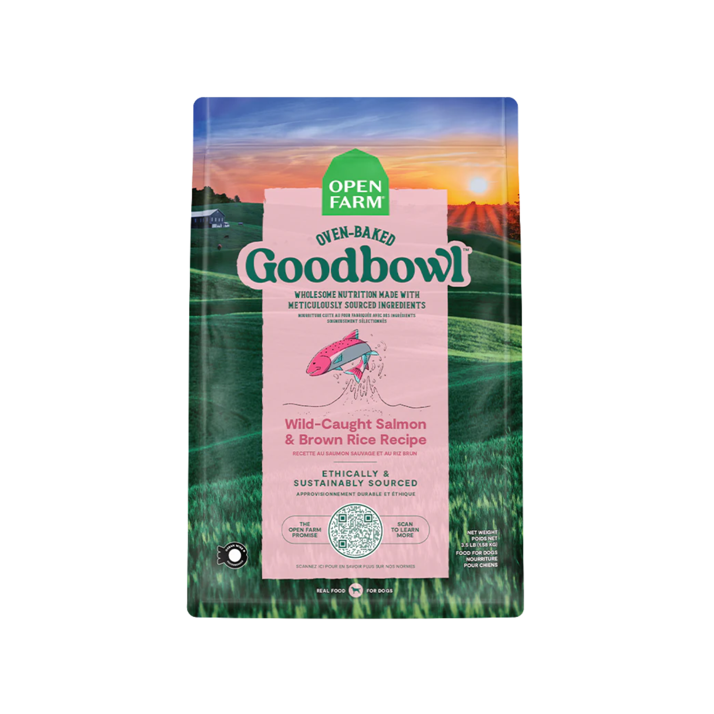Open Farm - GoodBowl™ Nourriture sèche pour chien au saumon sauvage et au riz brun