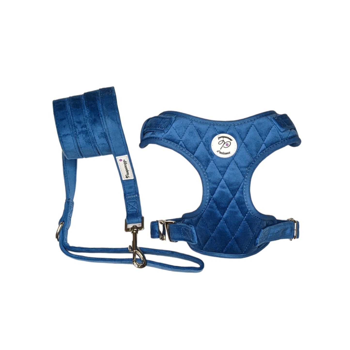 Pawparazzi d'animaux - Harnais et laisse pour chien en velours (couleurs disponibles)