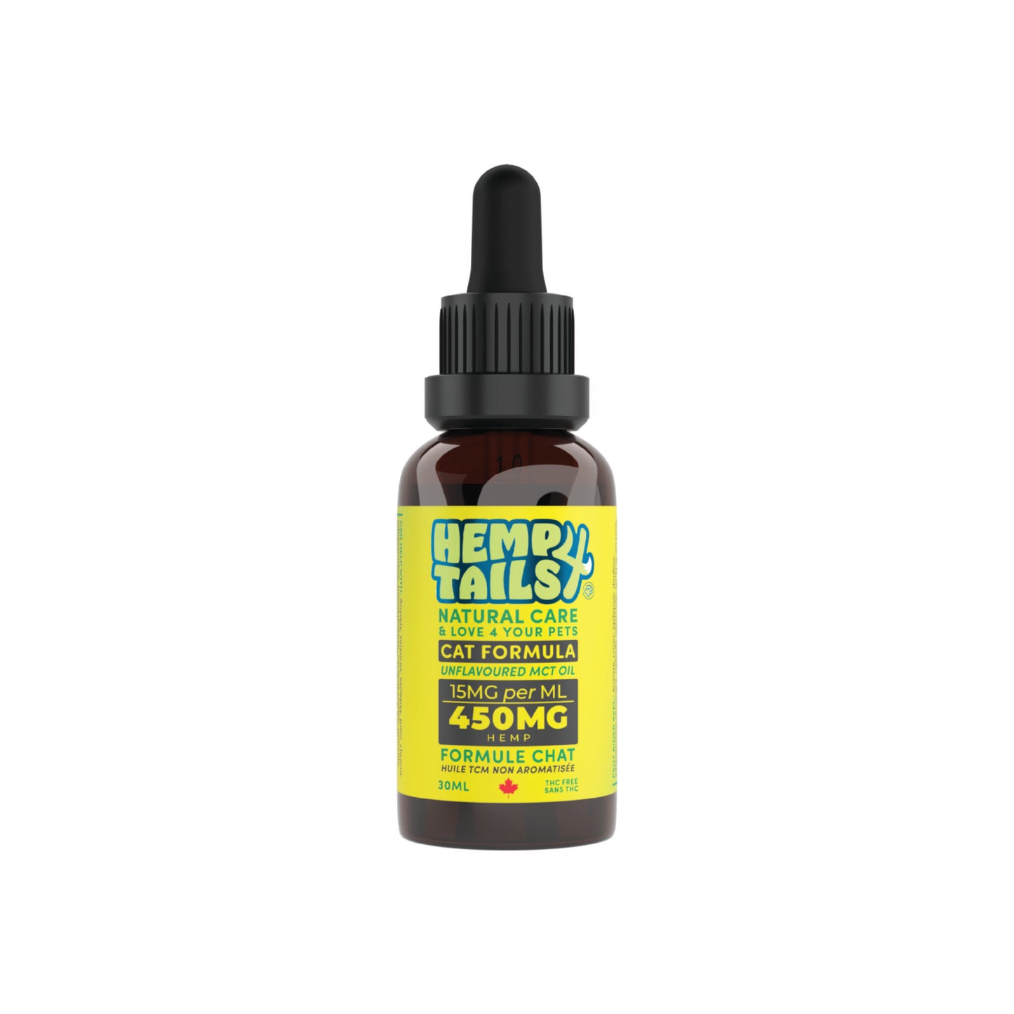 Hemp 4 Tails - Formule Chat (sans saveur, 450 mg)