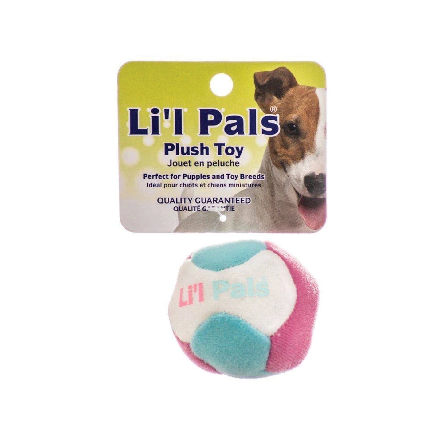 Li'L Pals - Balle en peluche multicolore avec grelot