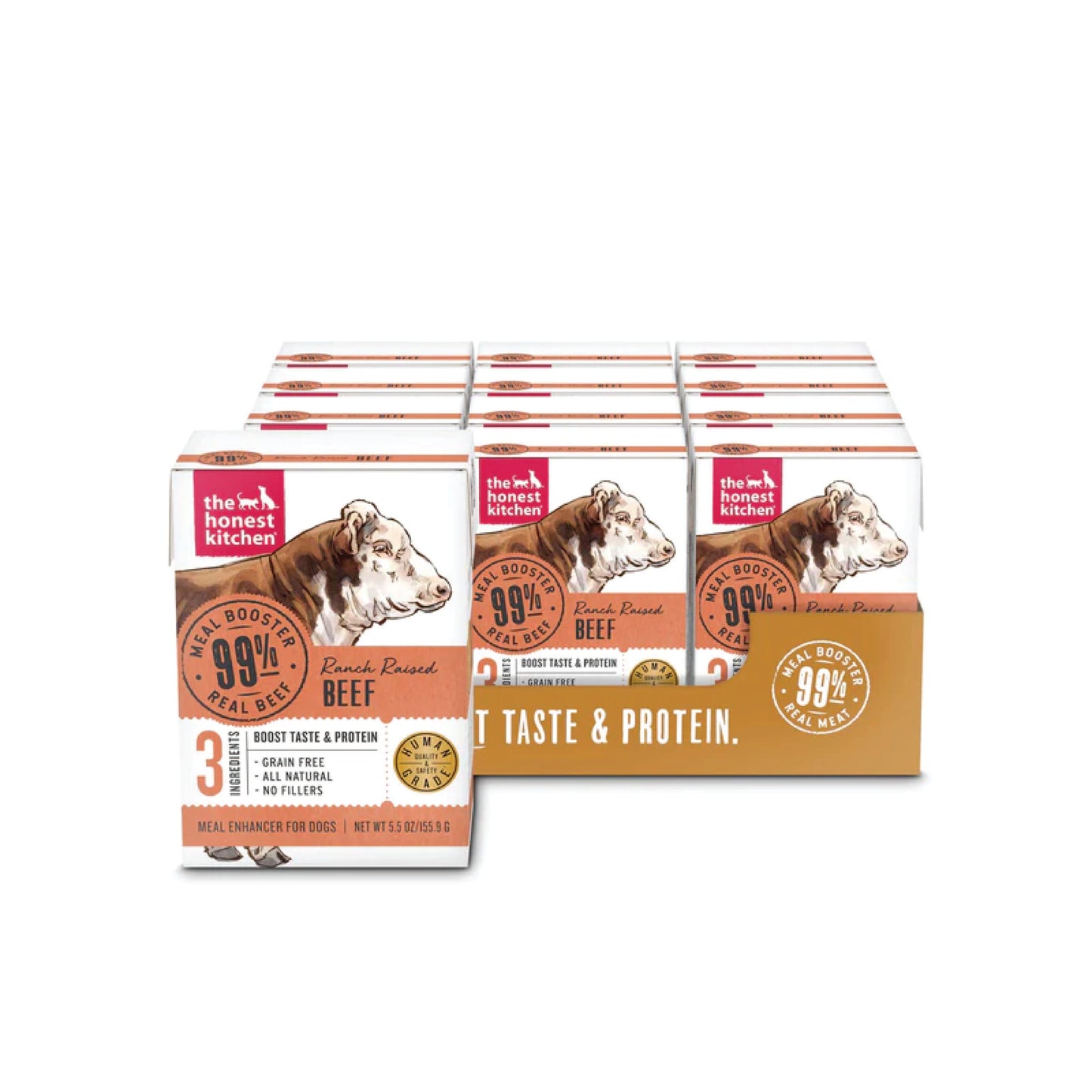The Honest Kitchen - Booster de repas fait de boeuf à 99 % (1 boîte)