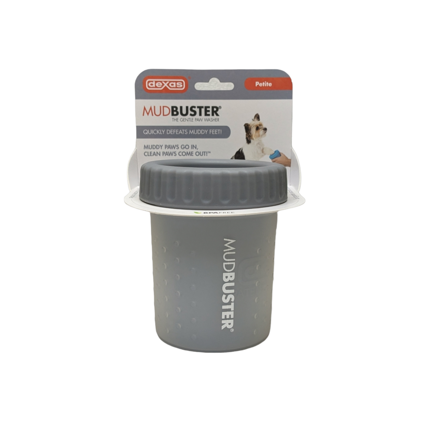 Dexas - Le nettoyeur de pattes de chien Mudbuster (petit, gris)