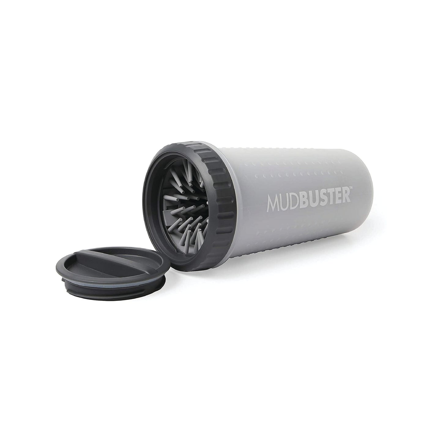 Dexas - Le nettoyeur de pattes de chien Mudbuster avec couvercle (moyen et large, gris)