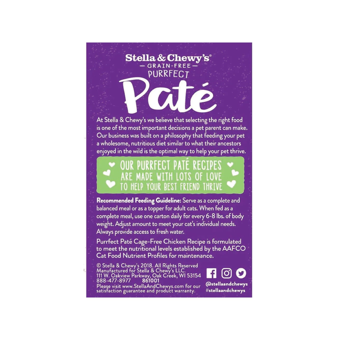 Stella & Chewy's - Purrfect Pâté au poulet élevé sans cage