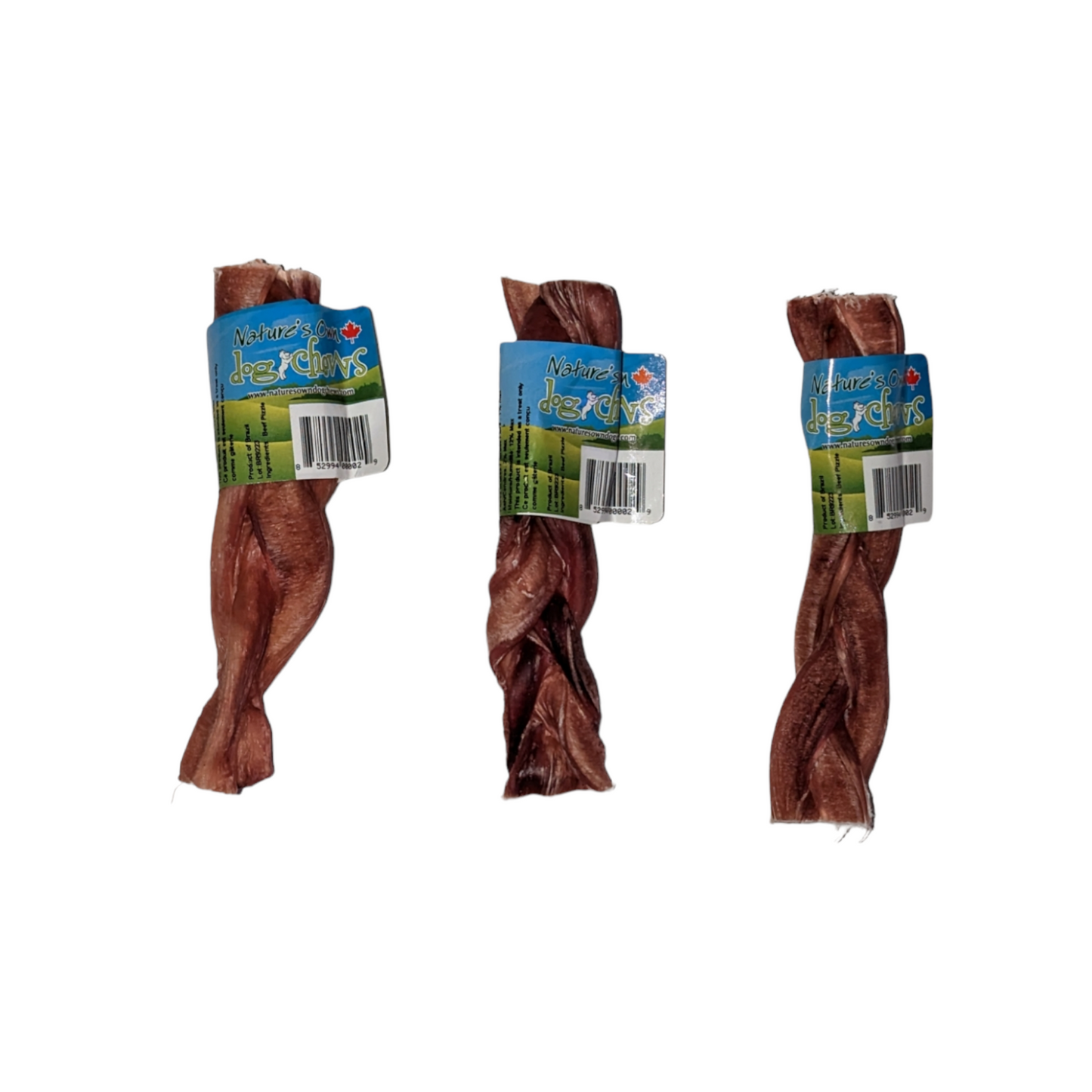 Nature's Own - Gâterie "Bully" tressé sans odeur (6")