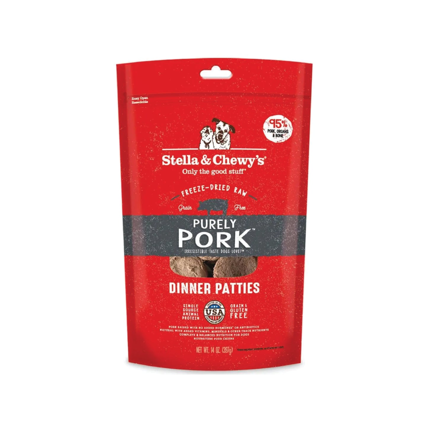 Stella & Chewy's - Purely Pork Freeze-Dried Raw Dinner Patties