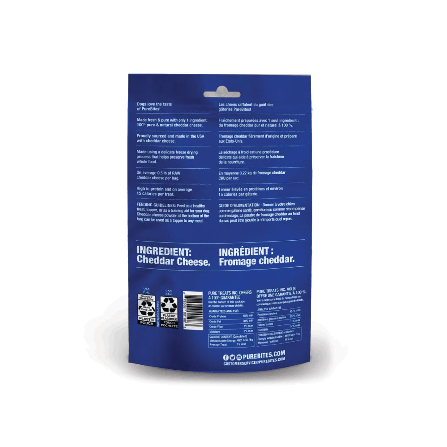 PureBites - Gâteries pour chiens lyophilisées (fromage cheddar)