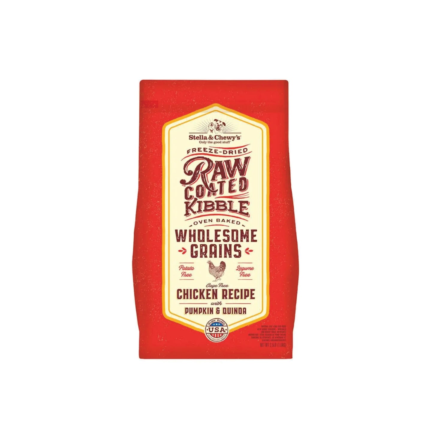 Stella & Chewy's - Recette au poulet et à la citrouille et au quinoa "Raw Coated" (avec grains)