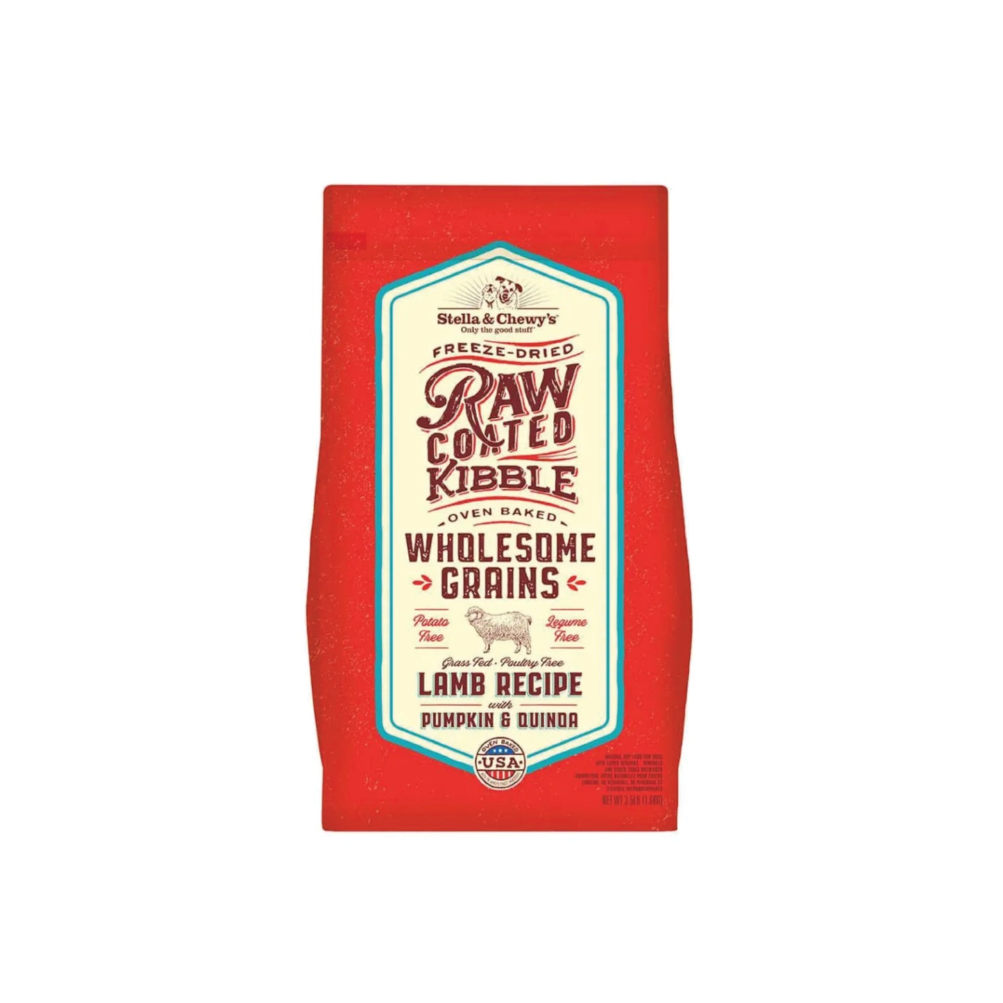 Stella & Chewy's - Grass-Fed Lamb with Pumpkin & Quinoa Recipe Raw Coated (with Grains)