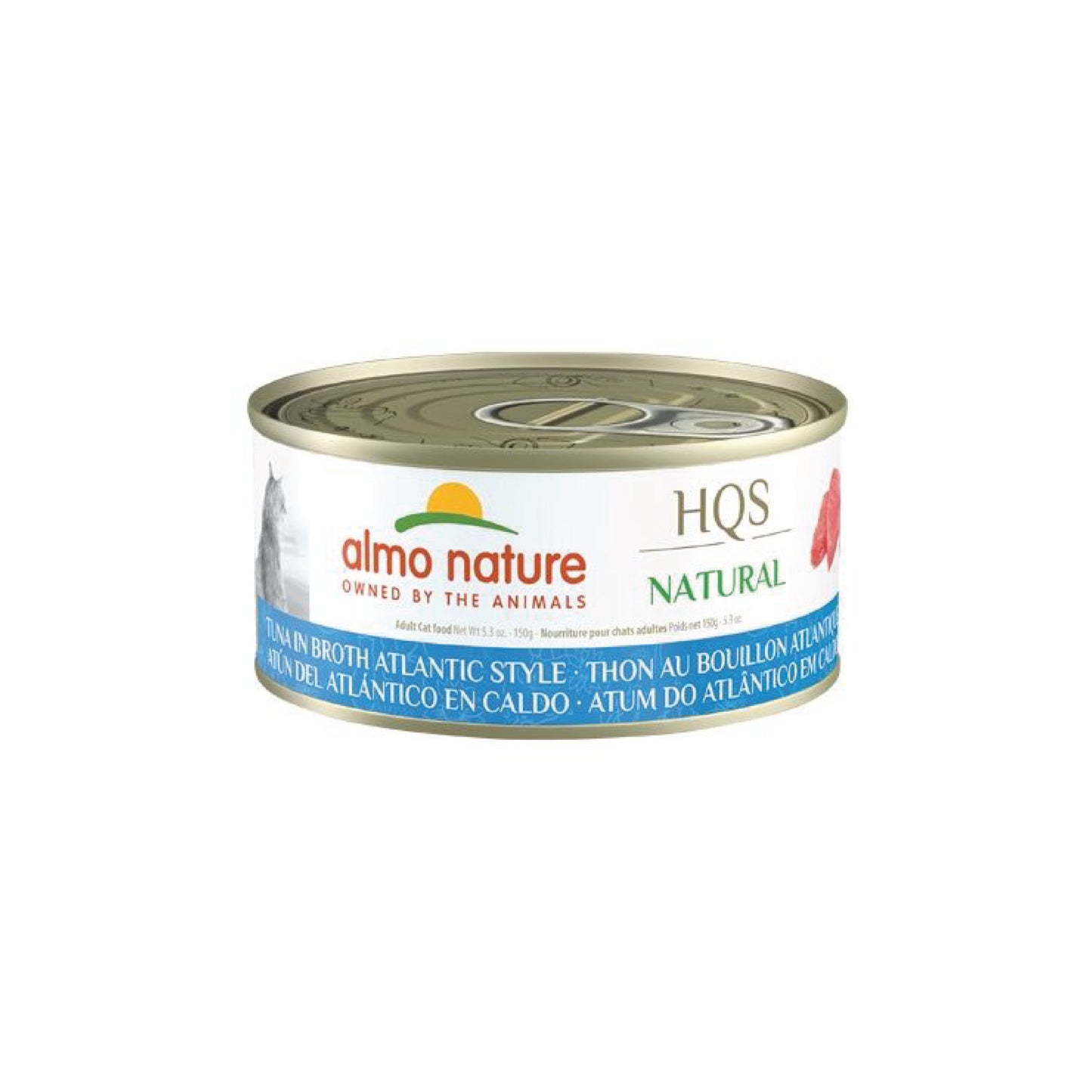 Almo Nature - Thon au bouillon style Atlantique (morceaux déchiquetés)