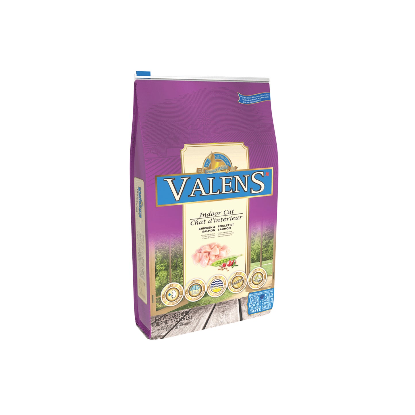 Valens - Indoor Cat Dry Food (Chicken & Salmon, Grain Free)