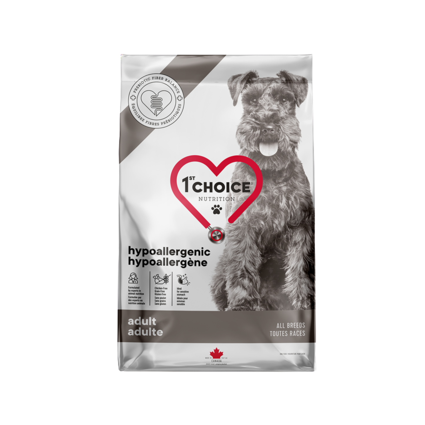 1st Choice - Nourriture hypoallergène pour chien (au canard, sans grains) 