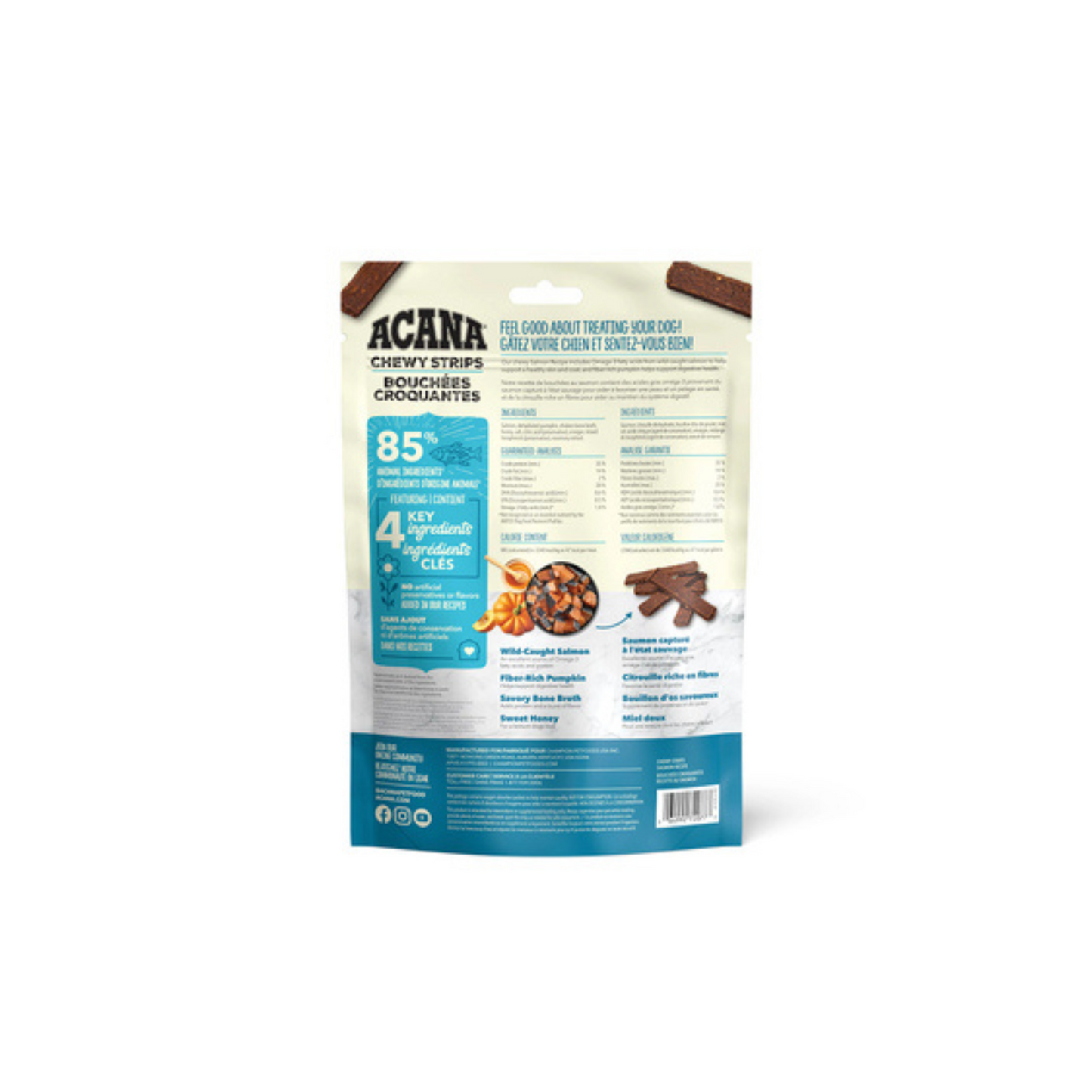 Acana - Chewy Strips Skin, Coat and Digestive Dog Treats (Salmon)