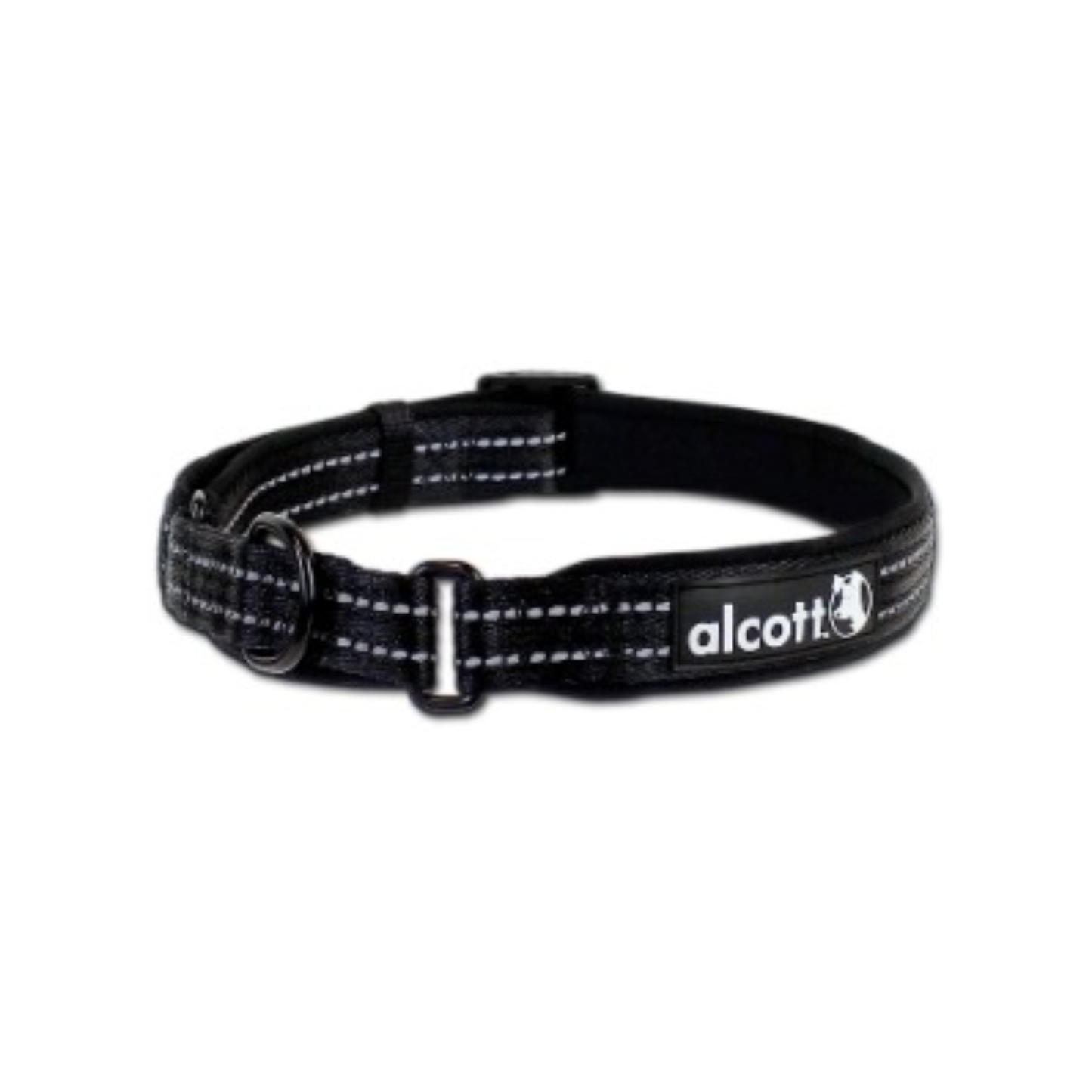 Alcott -  Neoprene Padded Martingale Dog Collar (Black)