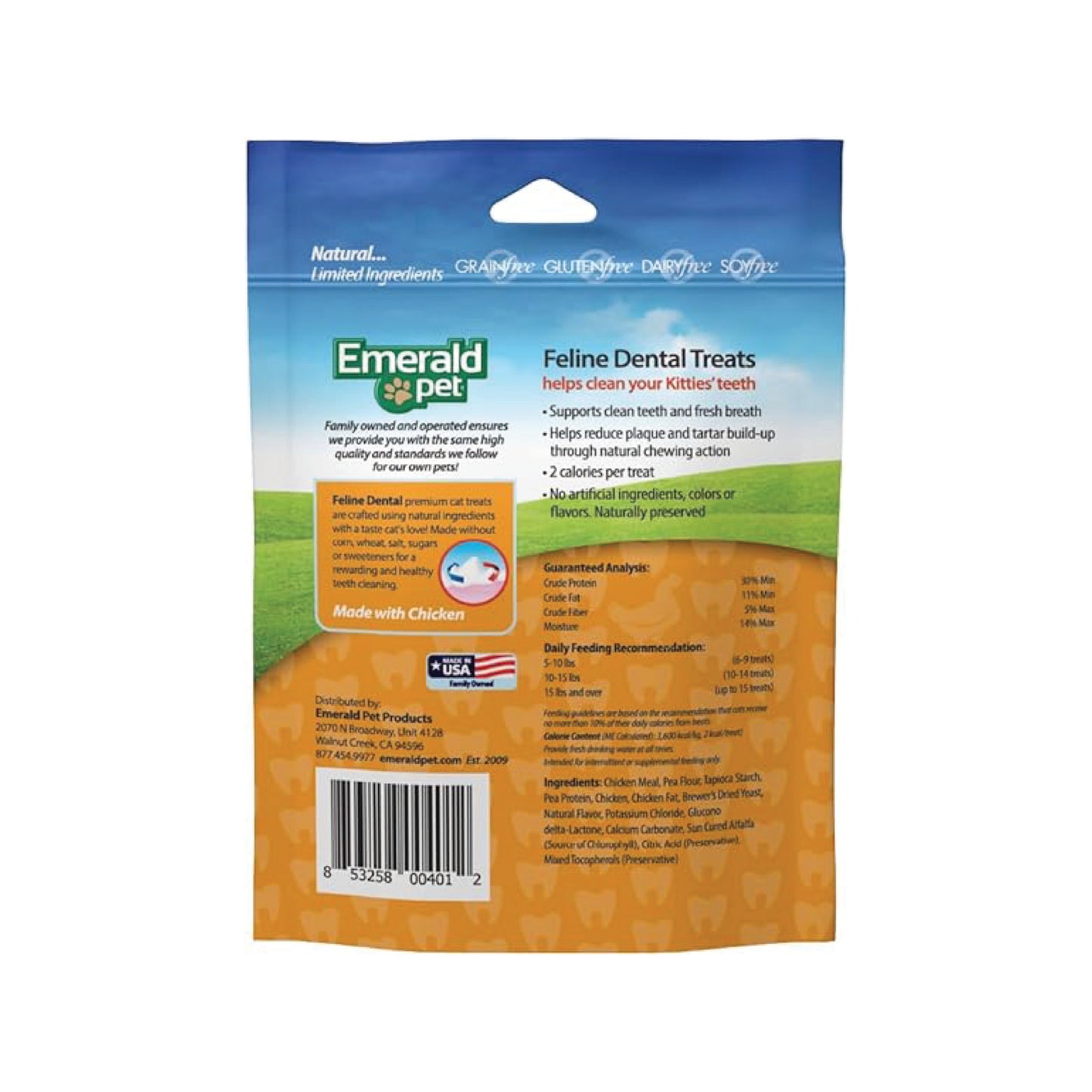 Emerald Pet - Friandises dentaires pour chats (poulet)