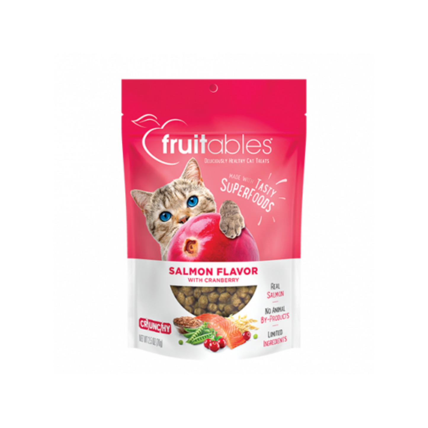 Fruitables - Salmon & Cranberry Crunchy Cat Treats