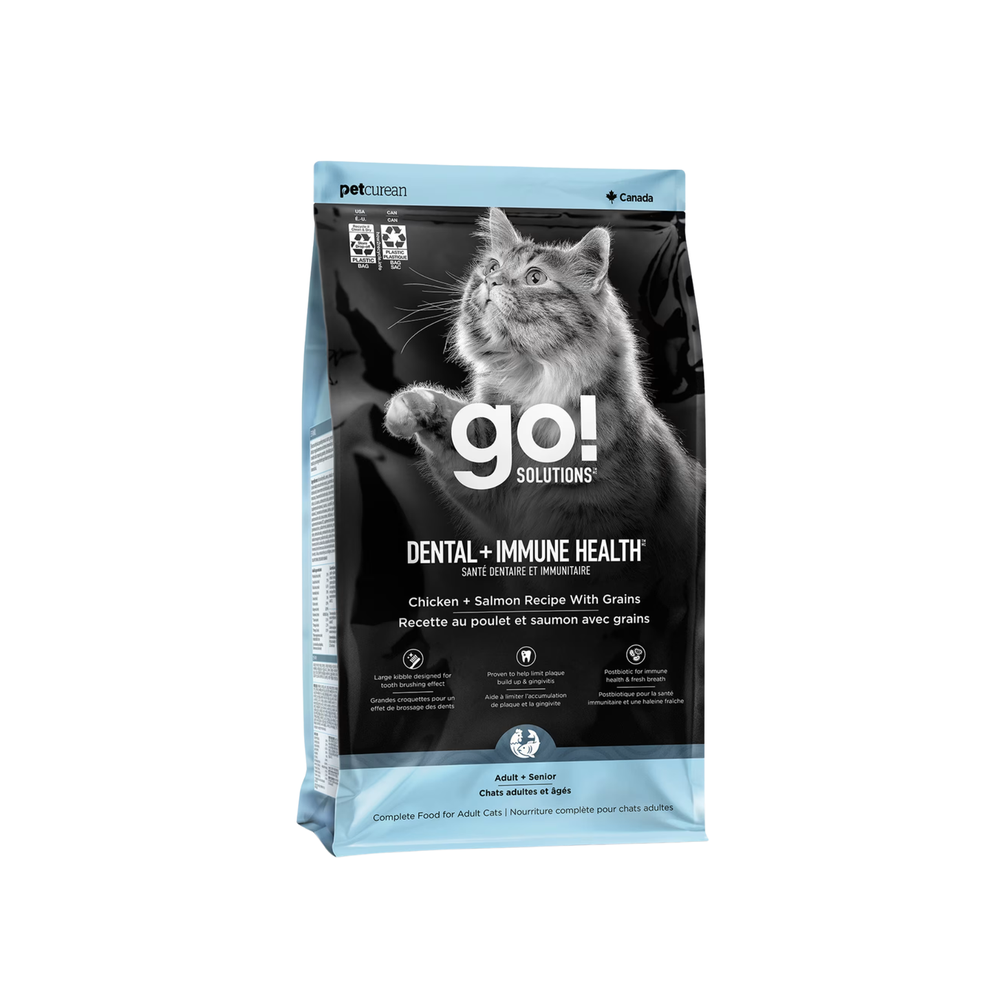 Go! - Dental and Immune Health Dry Cat Food (Chicken and Salmon, with Grains)