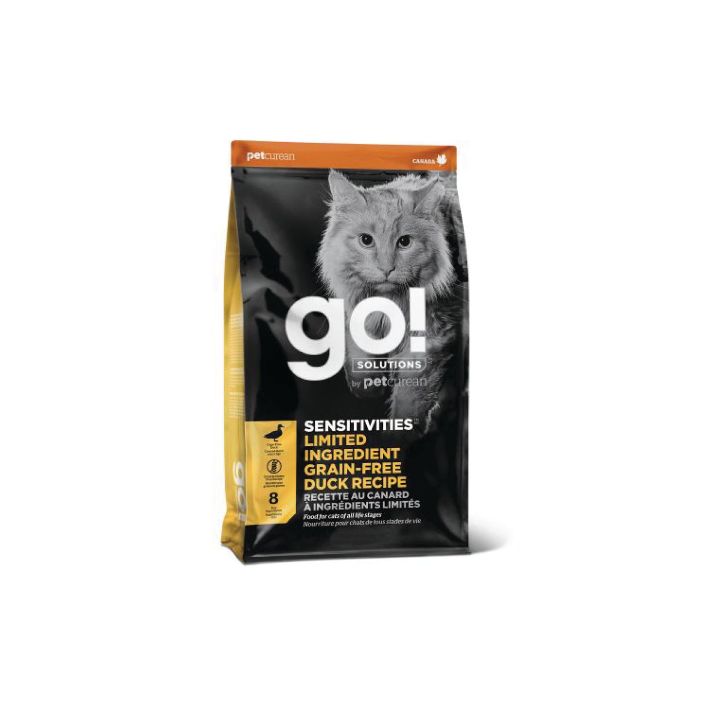 Go! - Sensitivities nourriture sèche pour chat (au canard, sans grains)