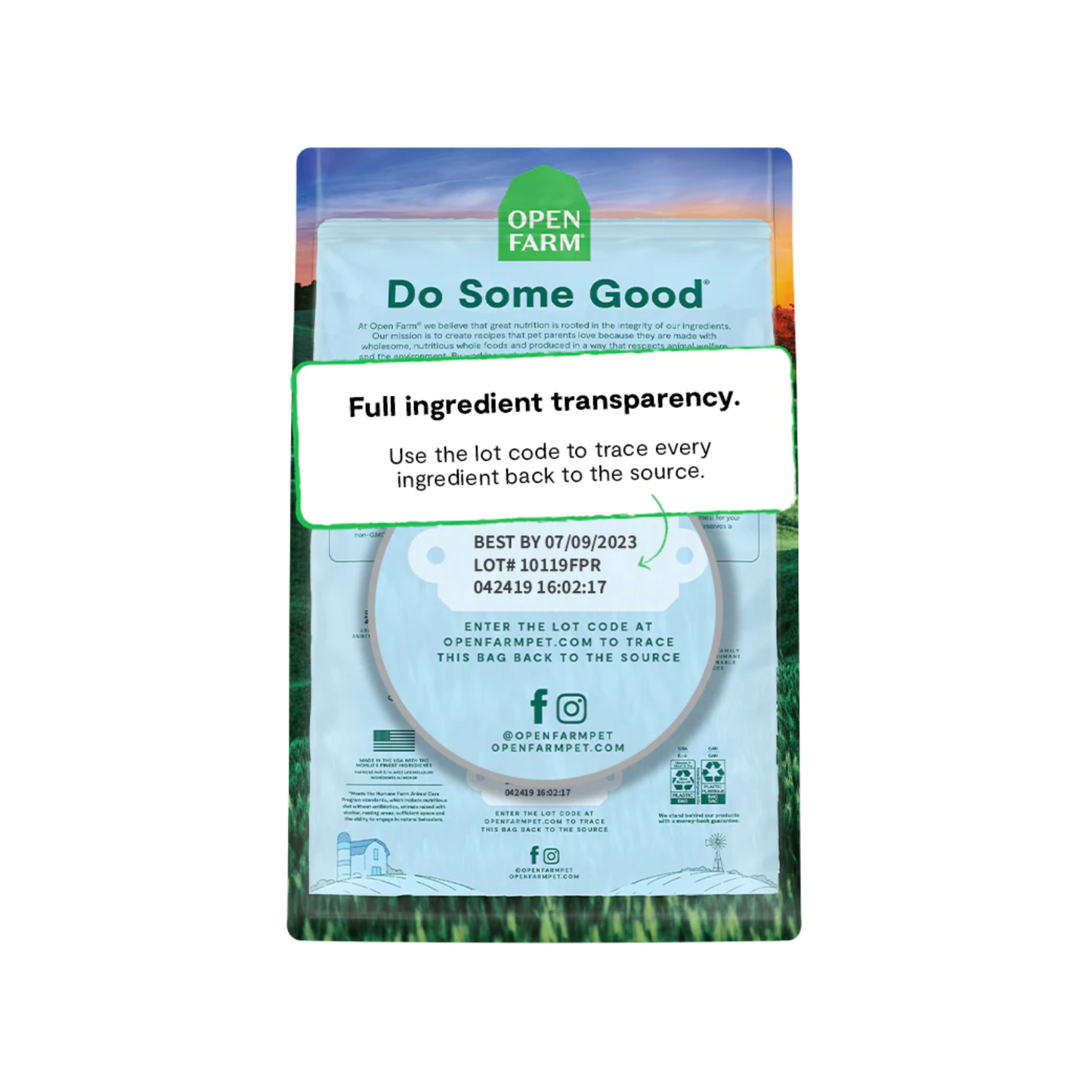 Open Farm - GoodBowl™ Nourriture sèche pour chien au bœuf nourri à l'herbe et au riz brun