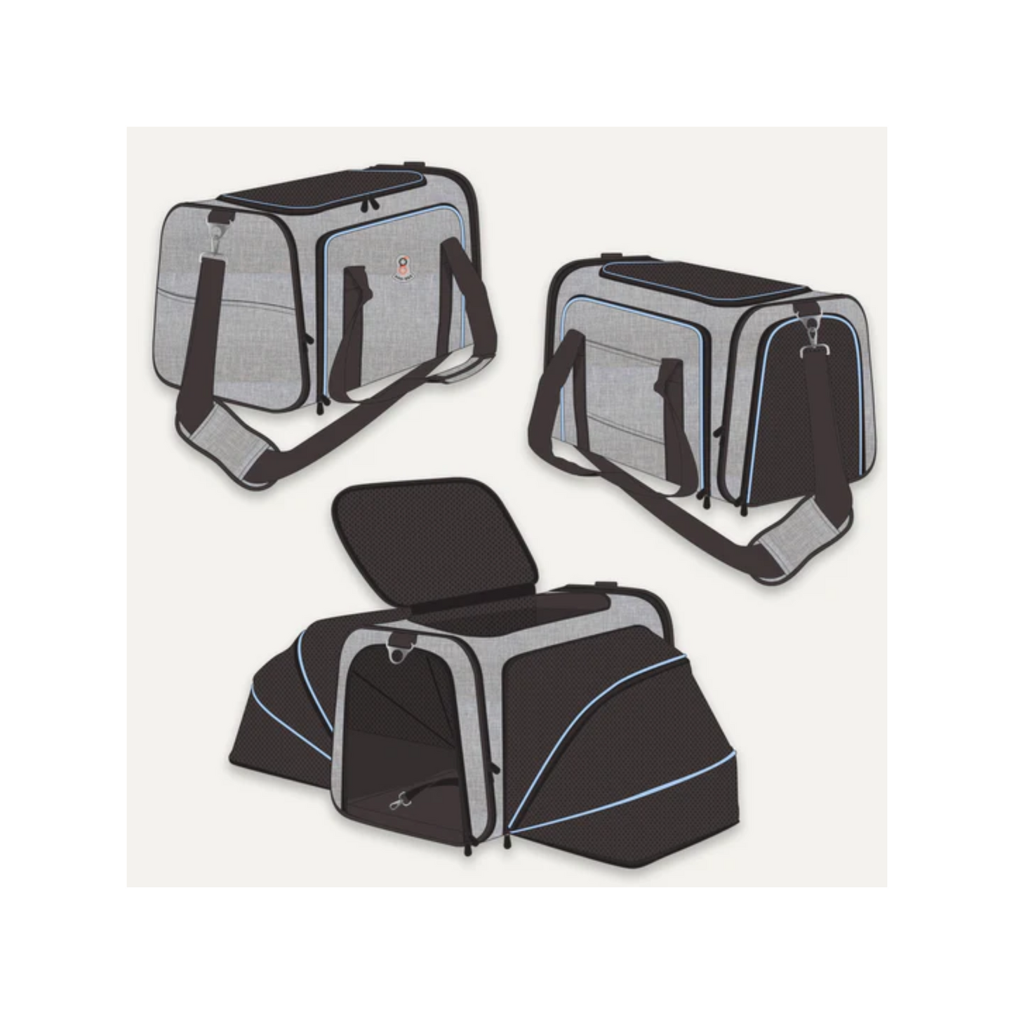 Gooez - Expandable Travel Cat and Dog Carrier