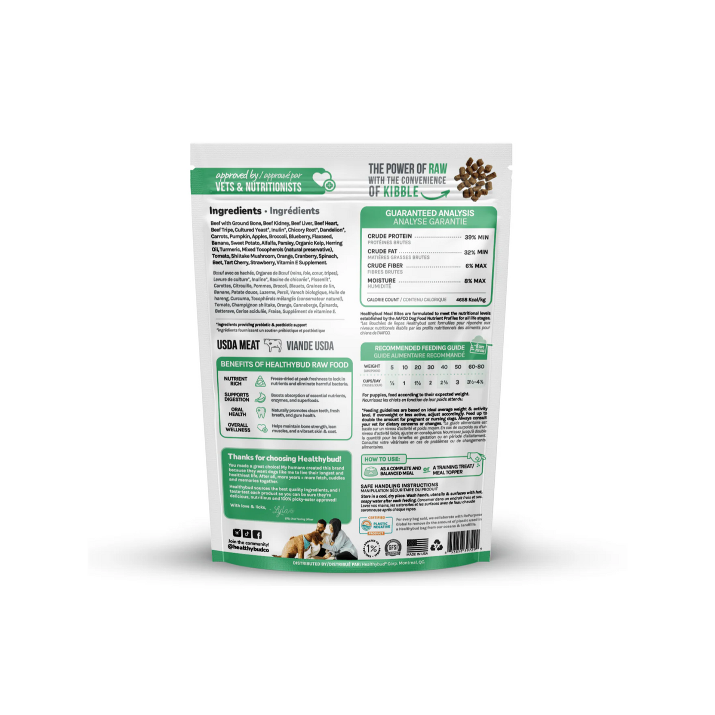 Healthybud - Freeze-Dried Dog Food (Bites, Beef)