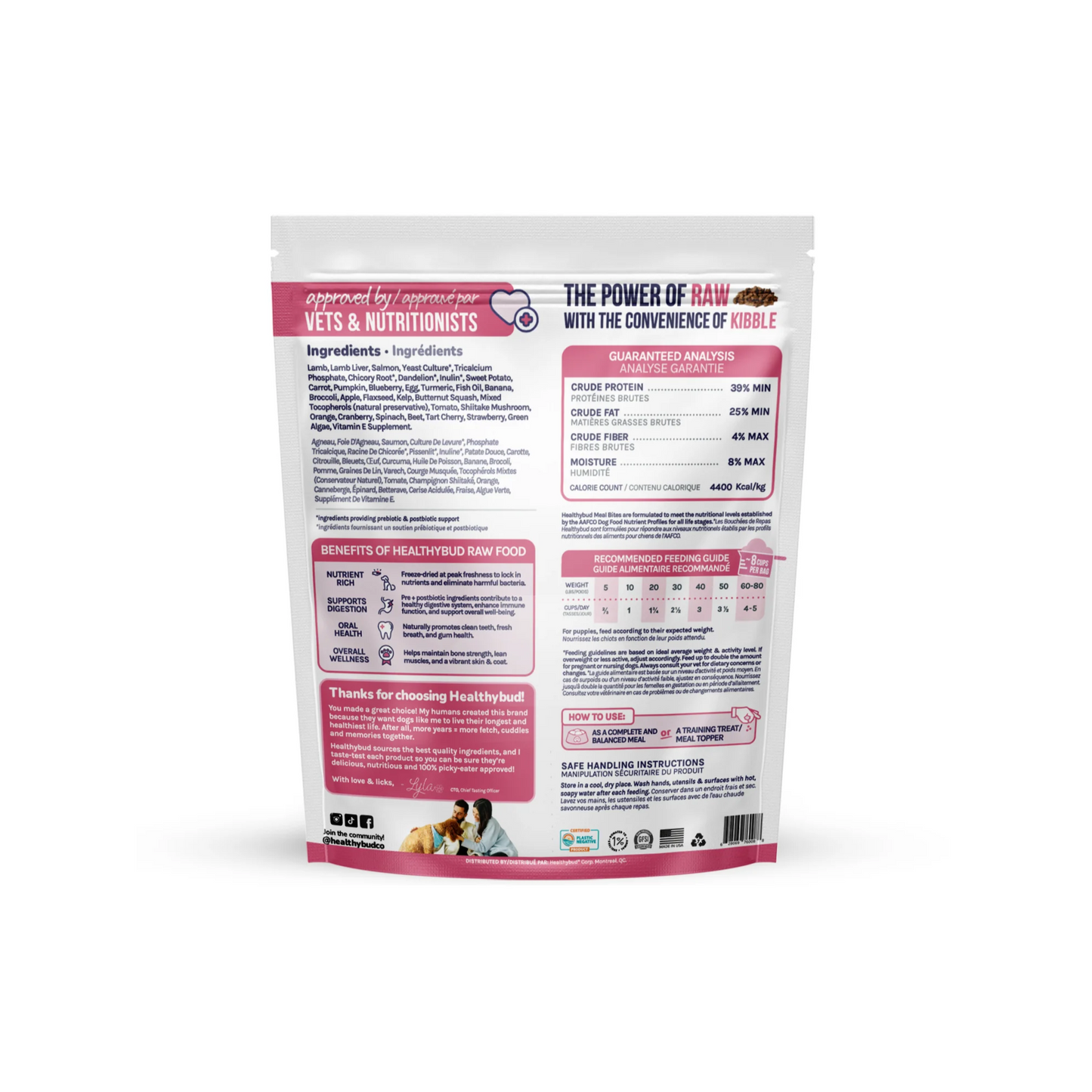 Healthybud - Freeze-Dried Dog Food (Bites, Lamb and Salmon)