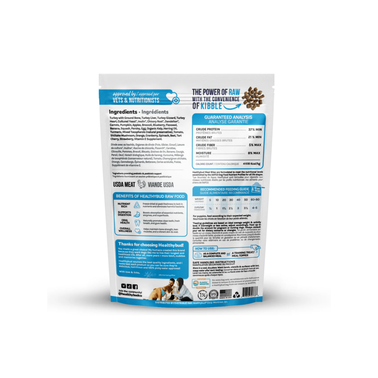 Healthybud - Freeze-Dried Dog Food (Bites, Turkey)