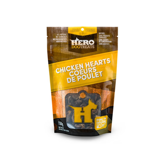 Hero - Dehydrated Chicken Hearts Dog or Cat Treats