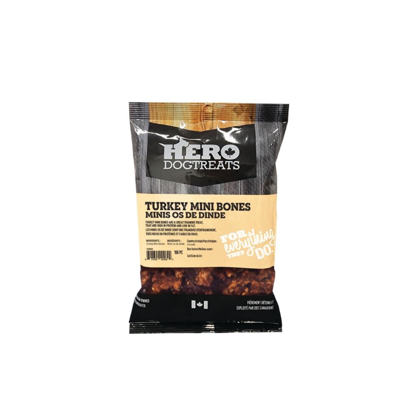 Hero Dog Treats - Gâteries d'entraînement mini os à la dinde