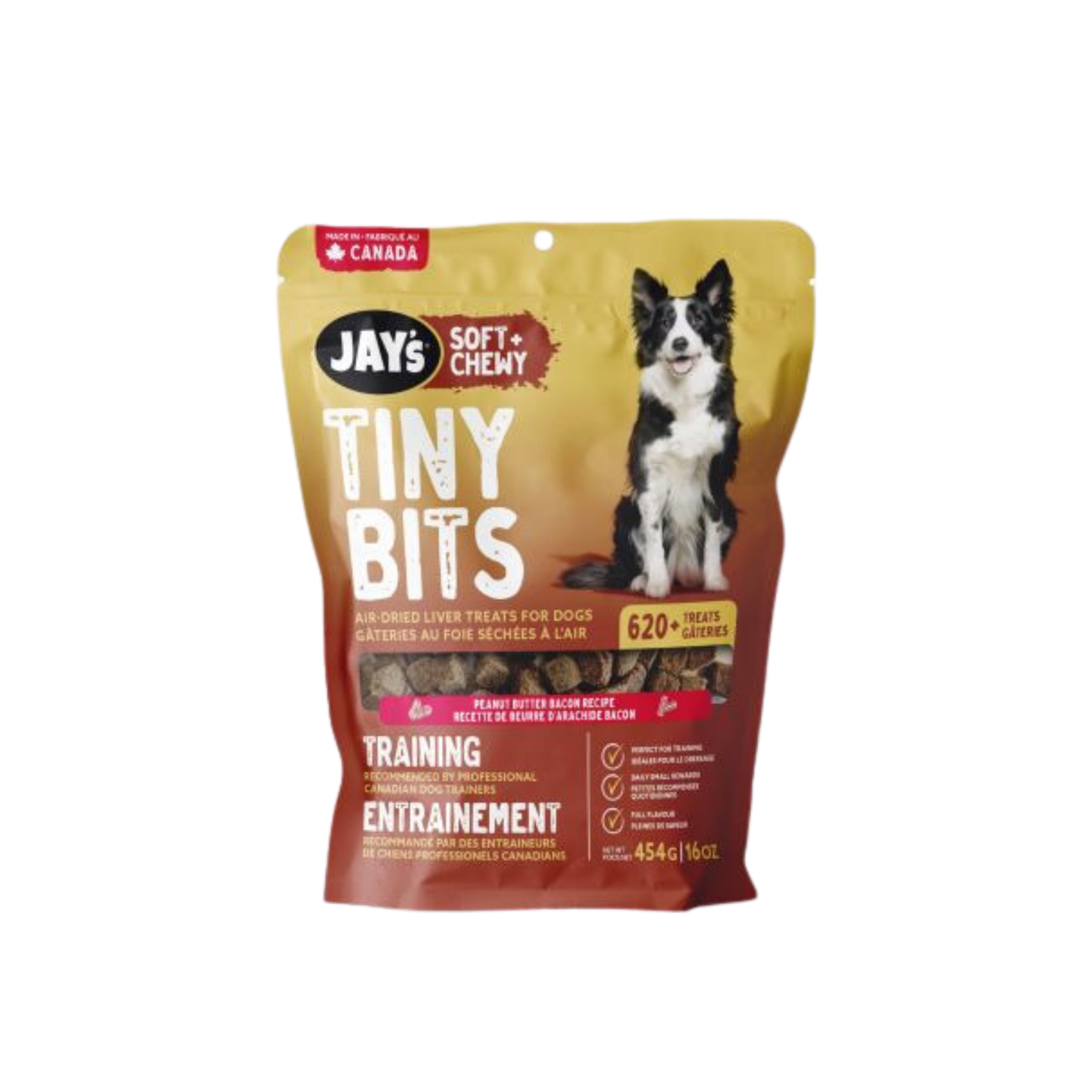 Jay's - Gâteries d'entraînement pour chien Tiny Bits (beurre d'arachide et bacon)