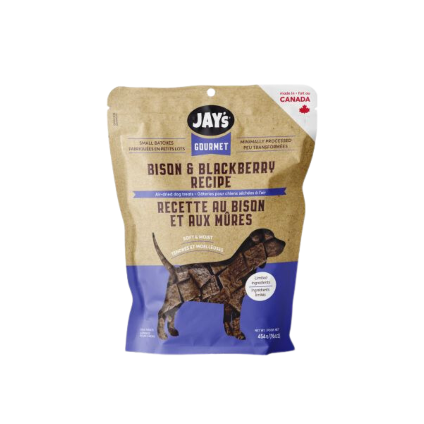 Jay's Gourmet - Gâteries moelleuses pour chien (bison et mûres)