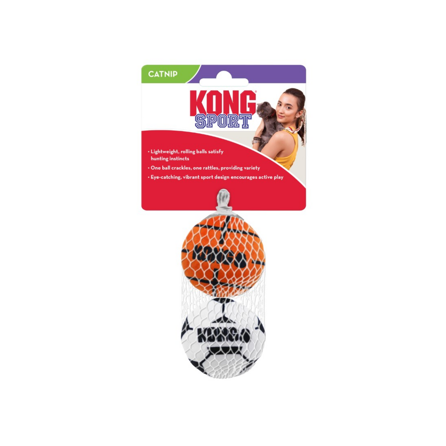 Kong - Catnip Filled Cat Toys Sport Balls