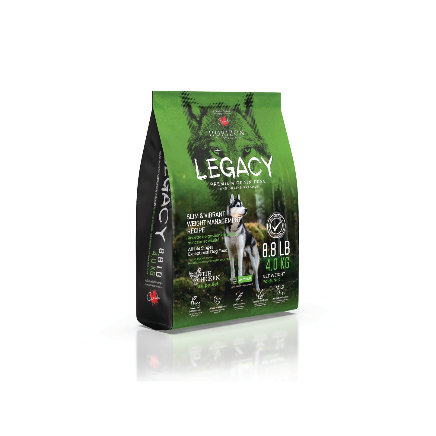 Legacy - Nourriture pour chien gestion de poids minceur et vitalité (poulet, sans grains)