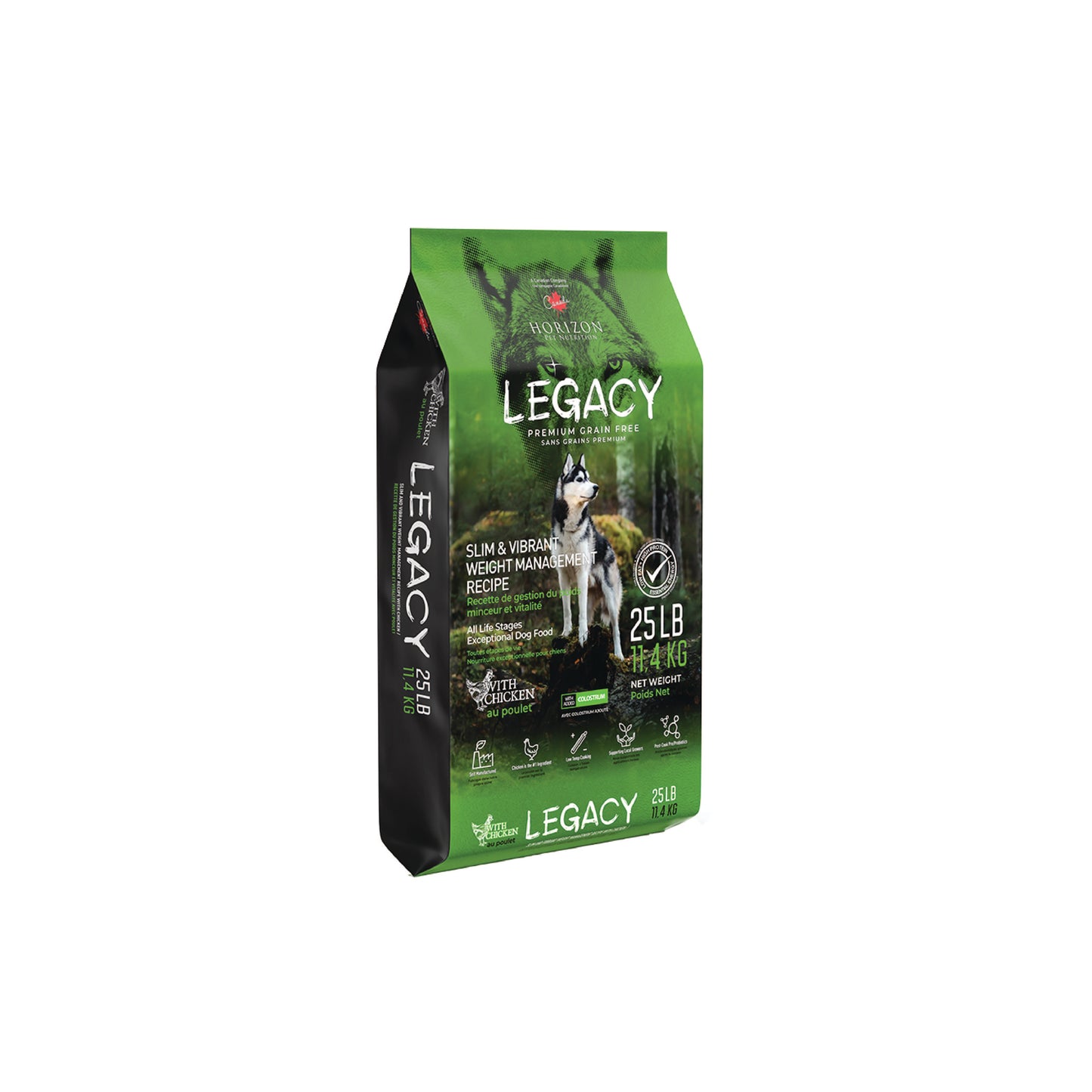 Legacy - Nourriture pour chien gestion de poids minceur et vitalité (poulet, sans grains)