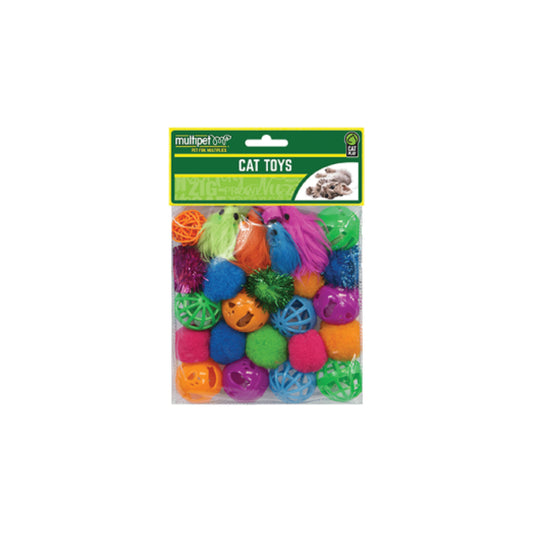 Multipet - Value Pack Cat Toys (24 pieces)