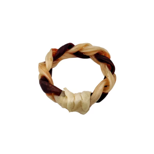 Munchie Bones - Braided Collagen Ring Dog Chew (6”)