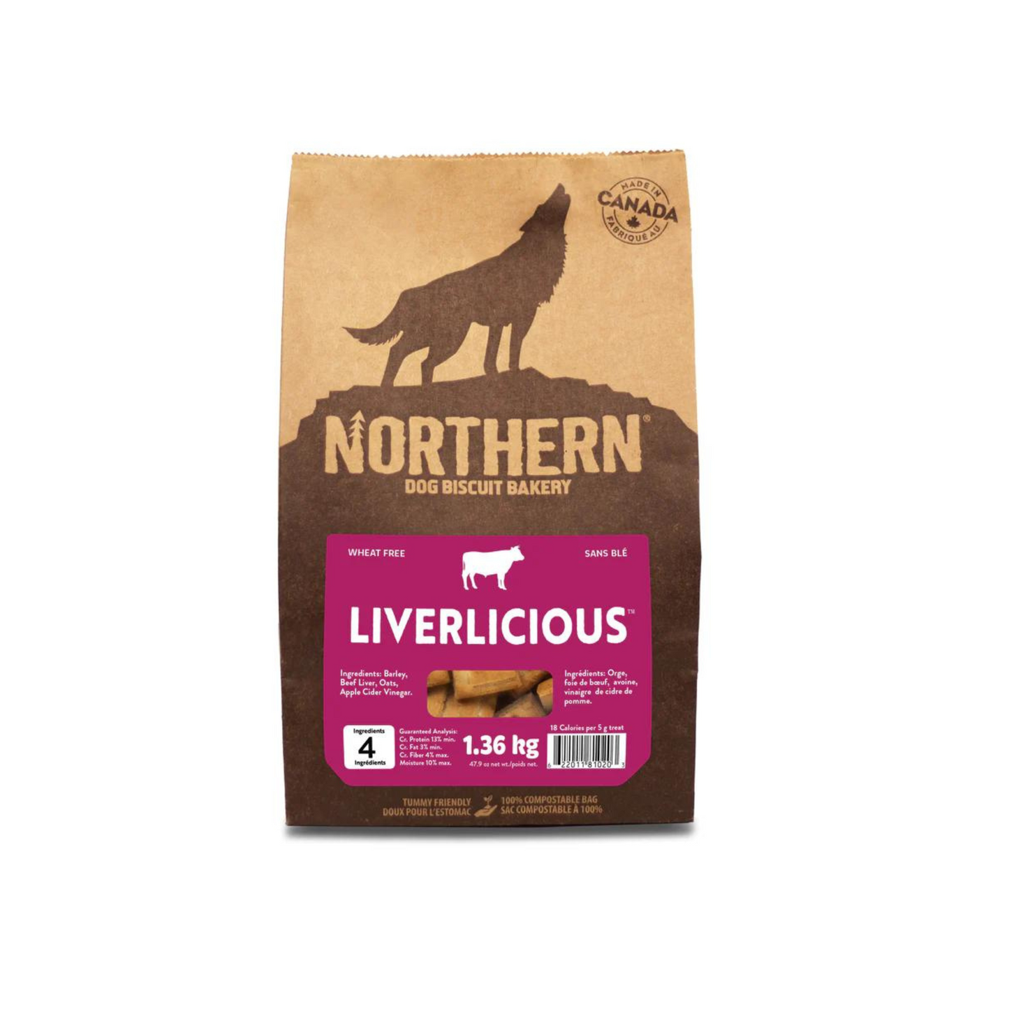 Northern Classic - Wheat-free Dog Biscuits (Beef Liver)