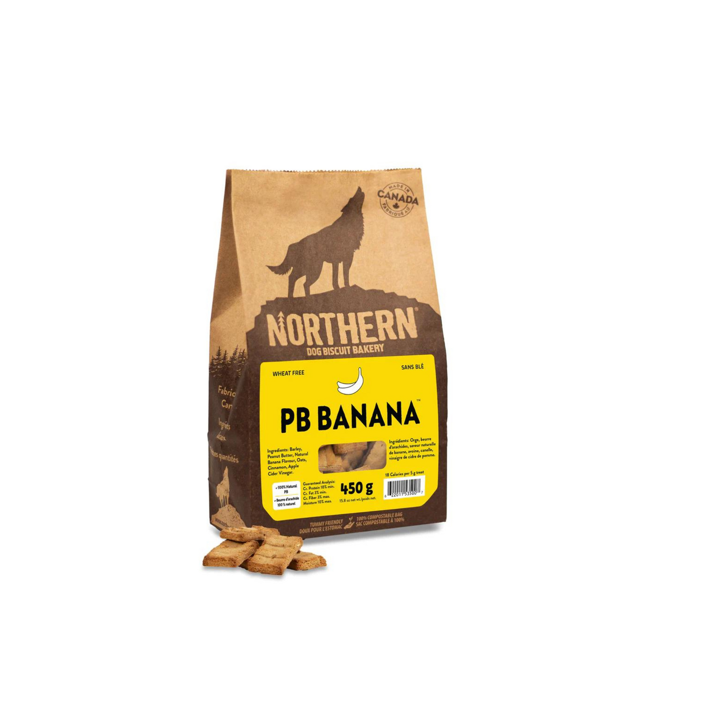 Northern Classic - Wheat-free Dog Biscuits (Peanut Butter and Banana)