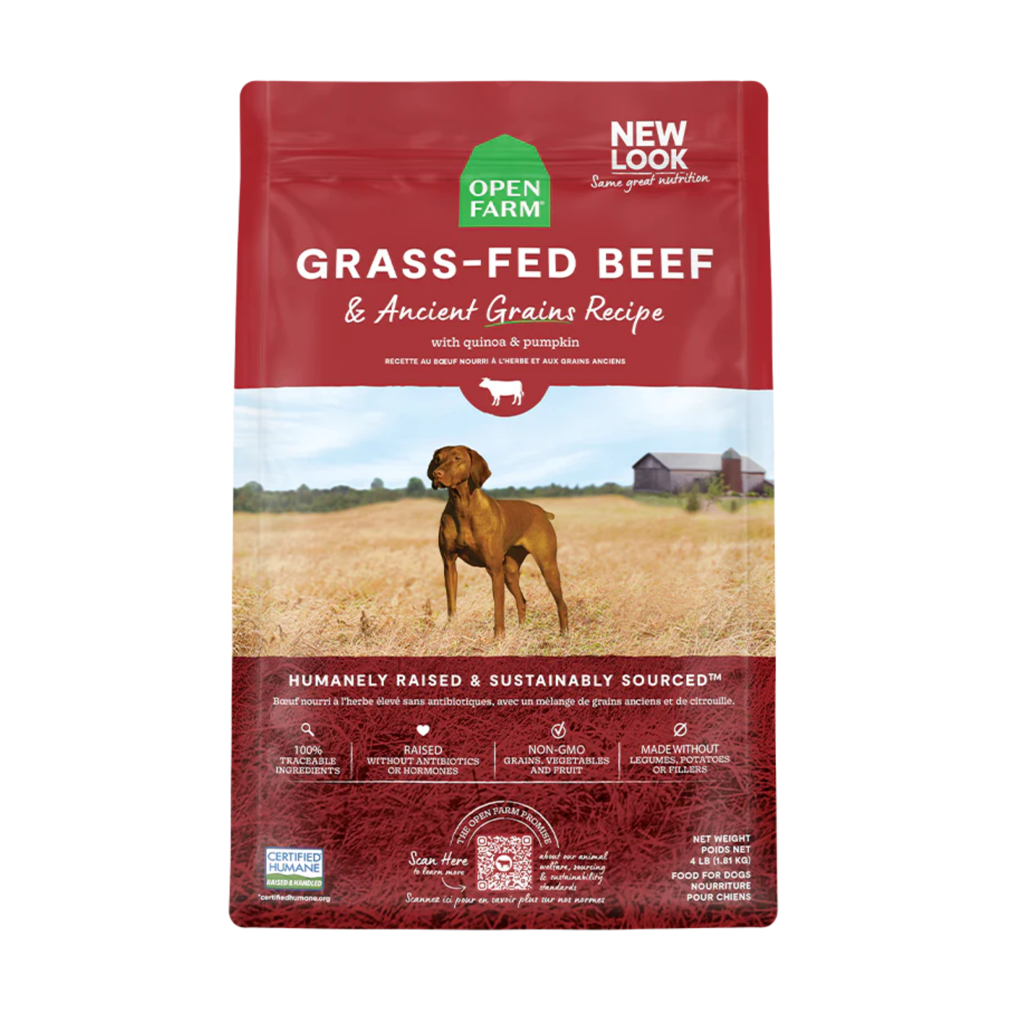 Open Farm - Dry Dog Food (Grass-Fed Beef, with Grains)