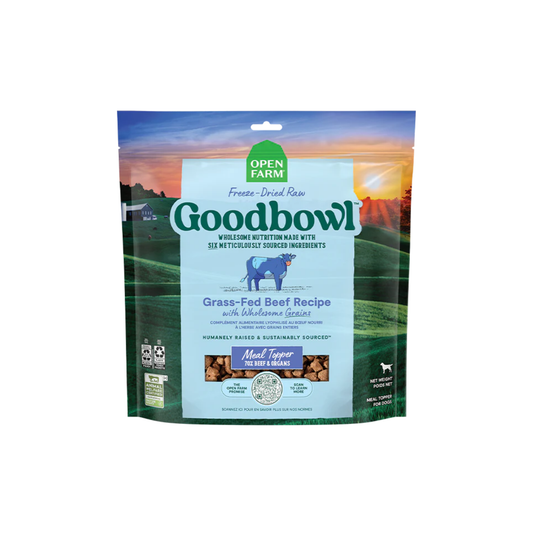 Open Farm - Goodbowl Nourriture crue lyophilisée pour chien au bœuf nourri à l'herbe