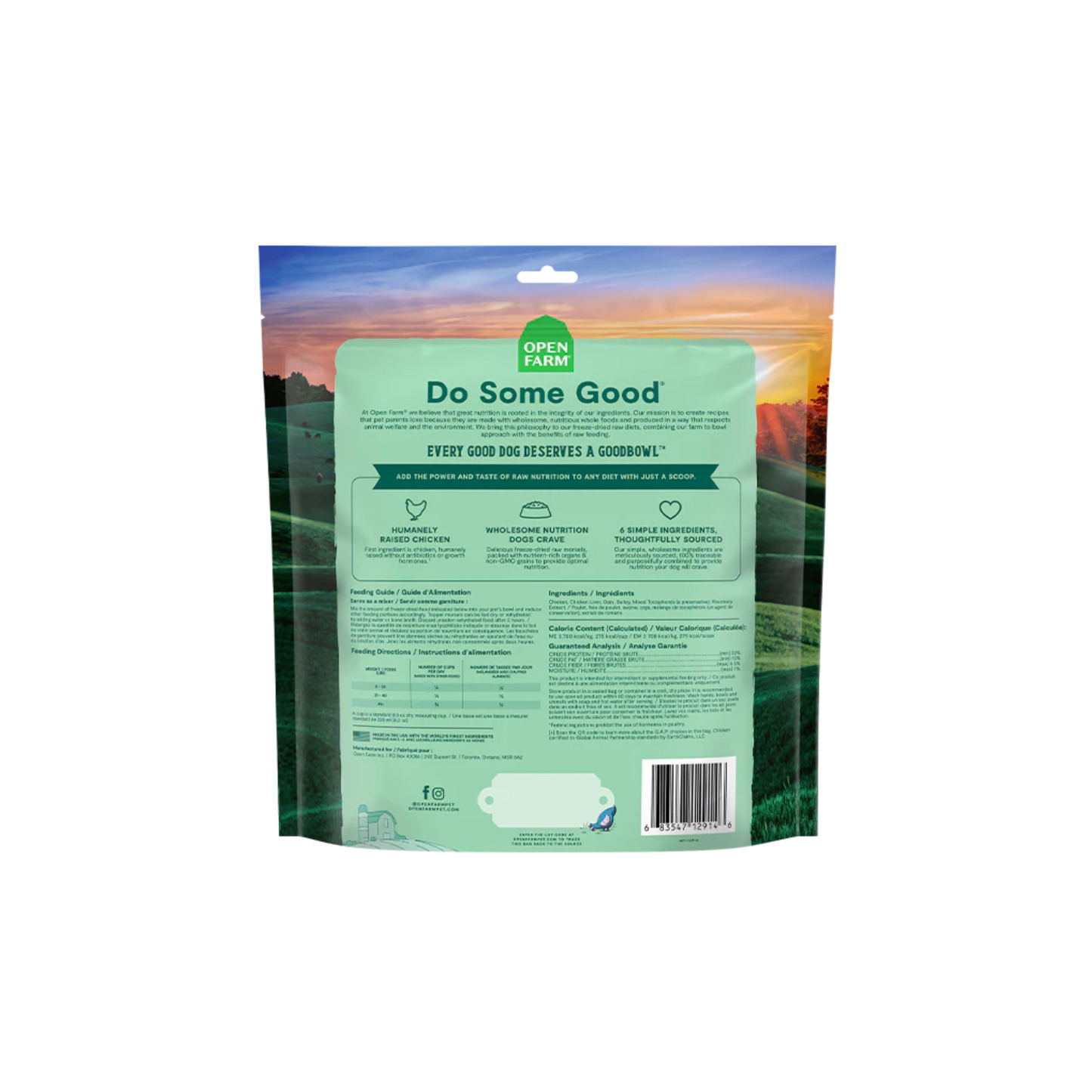 Open Farm - Goodbowl Harvest Chicken Freeze-Dried Raw Dog Food